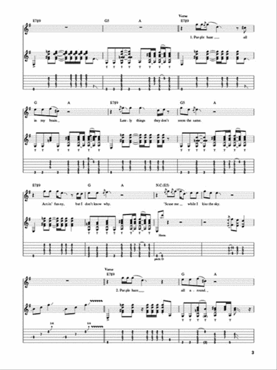 Jimi Hendrix – Smash Hits Electric Guitar scores gallery preview page 3