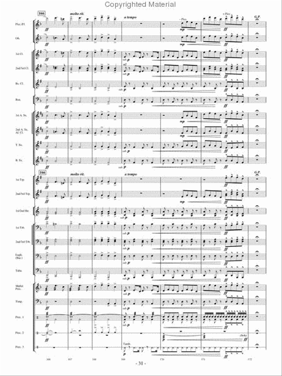 Quest of the Undaunted Knight Concert Band scores gallery preview page 30