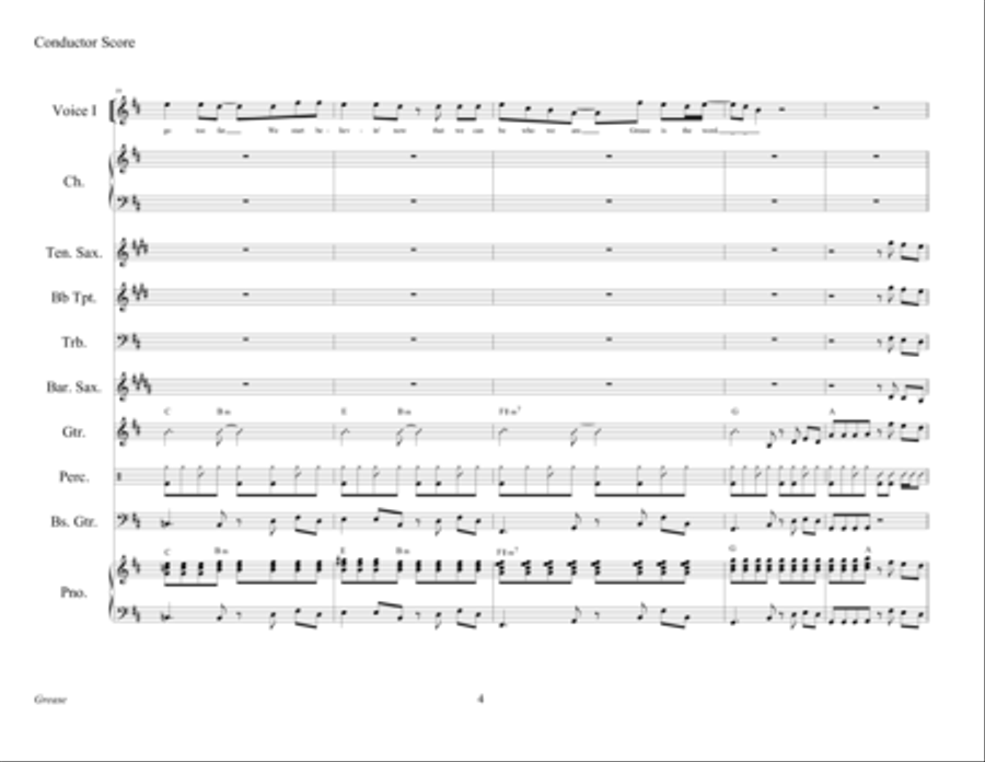 Grease Tenor Saxophone scores gallery preview page 6