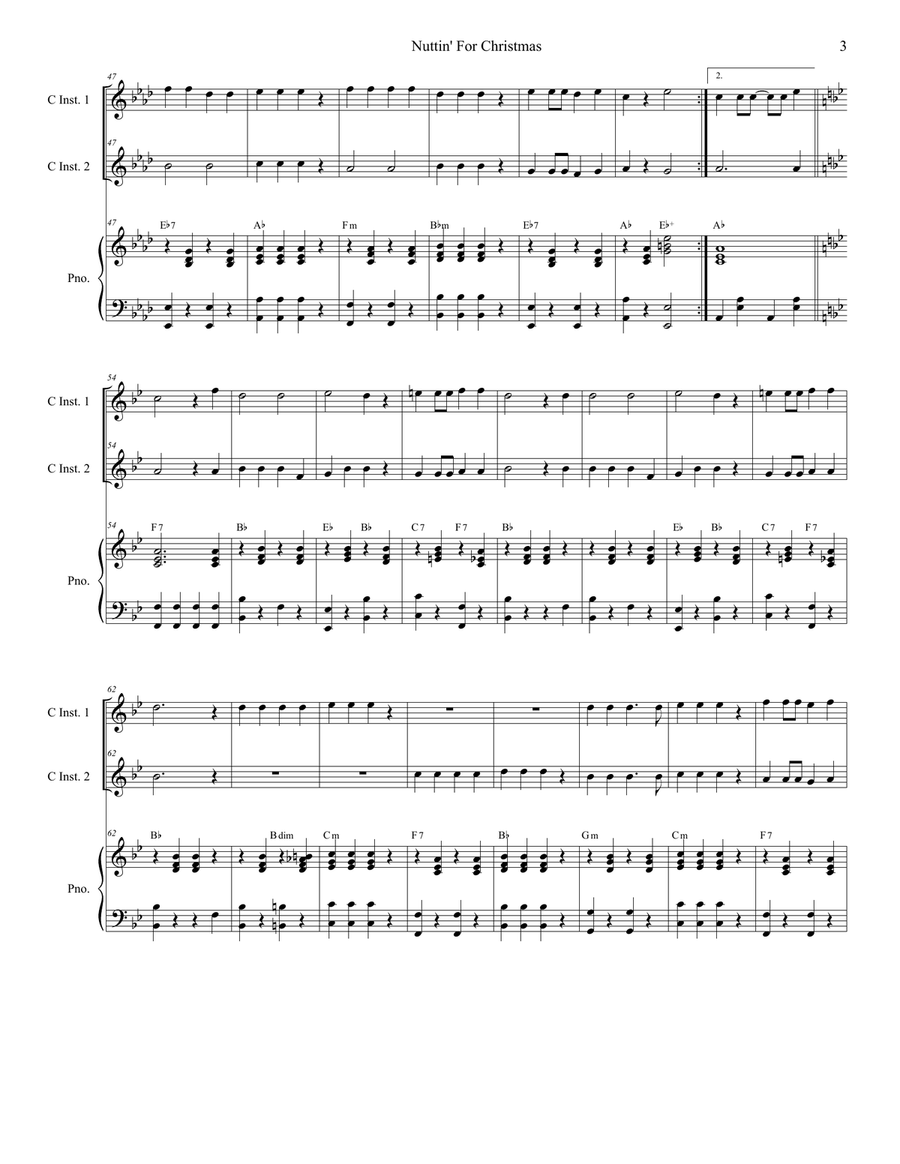 Nuttin' For Christmas Flute scores gallery preview page 3