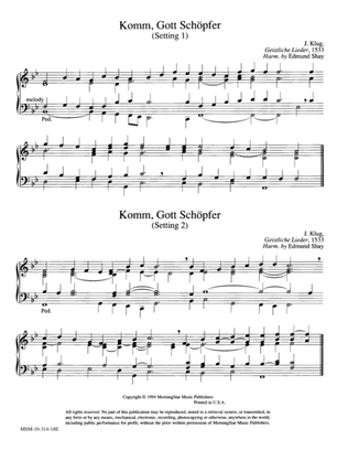Book cover for KOMM, GOTT SCHÖPFER (2 settings) (Hymn Harmonization)