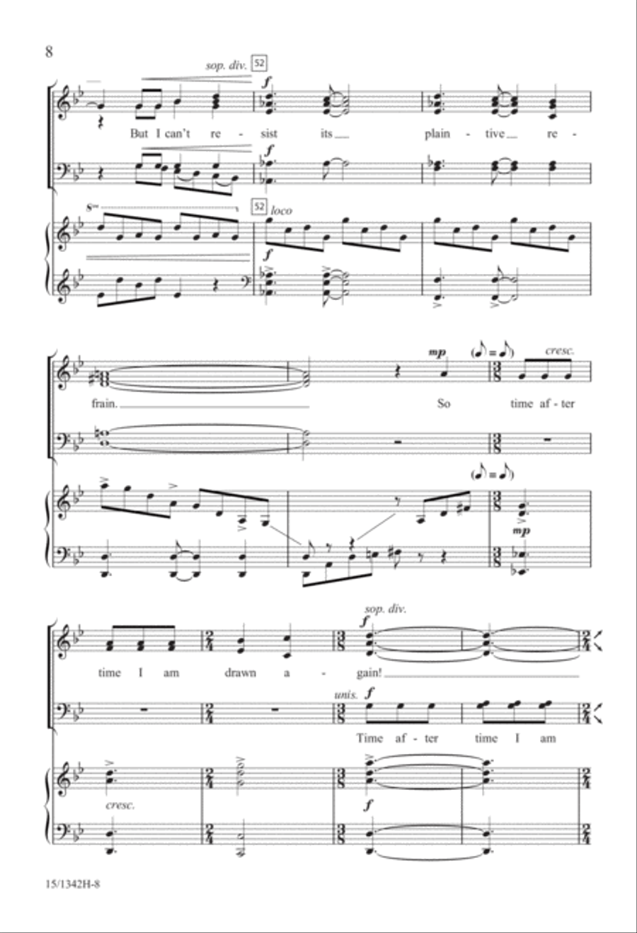 How Can I Stop Singing My Song? 4-Part scores gallery preview page 8