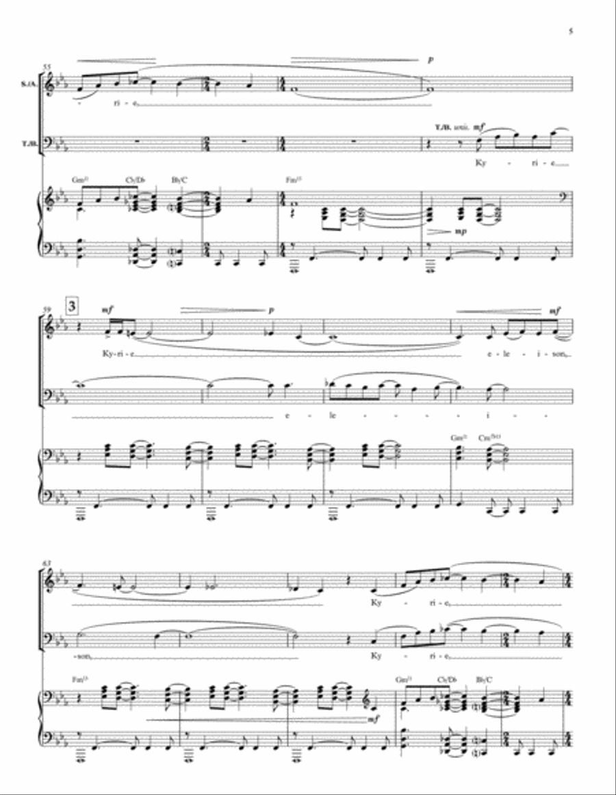 Mass in Blue 4-Part scores gallery preview page 5