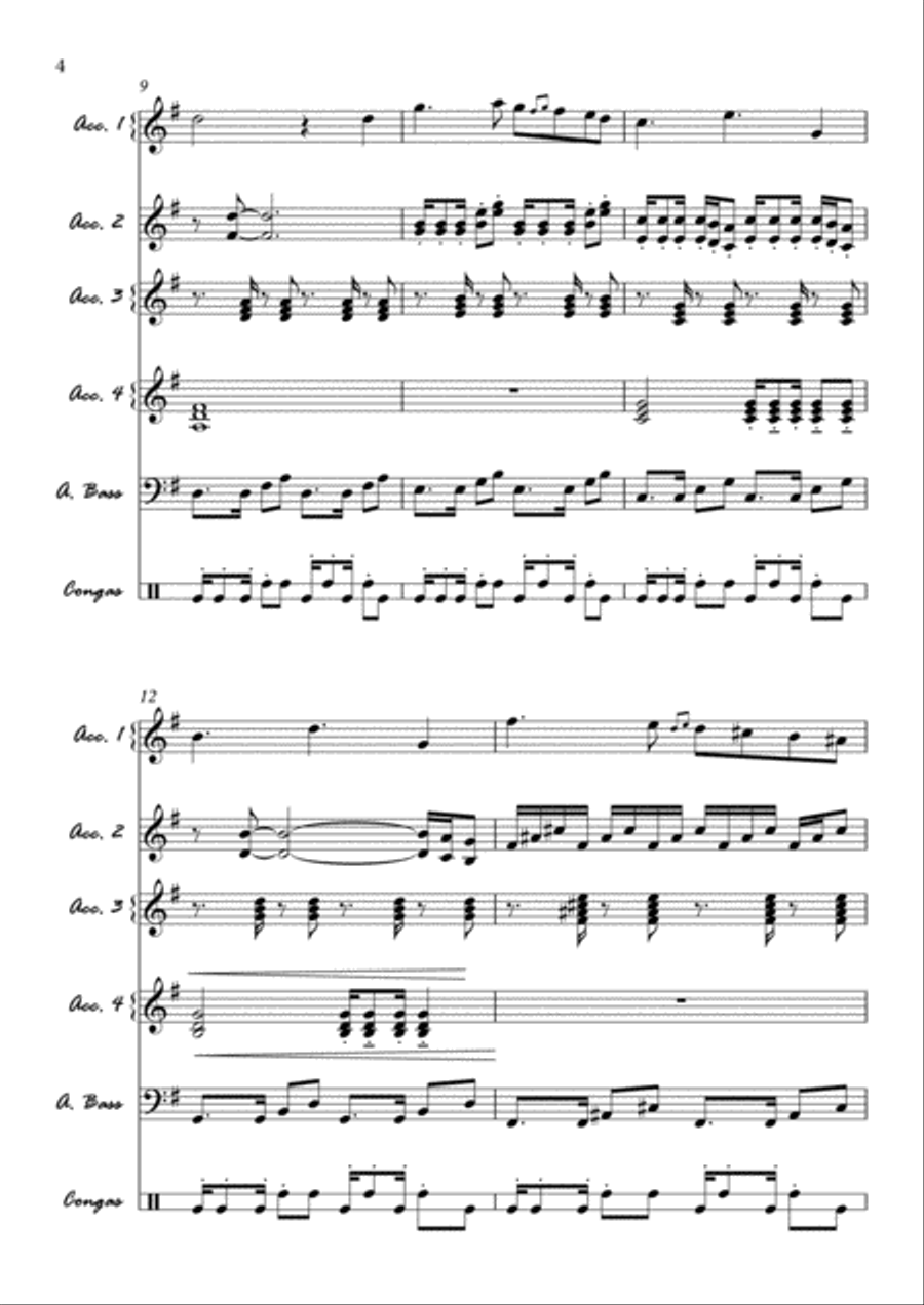 Accordion orchestra sheet music top