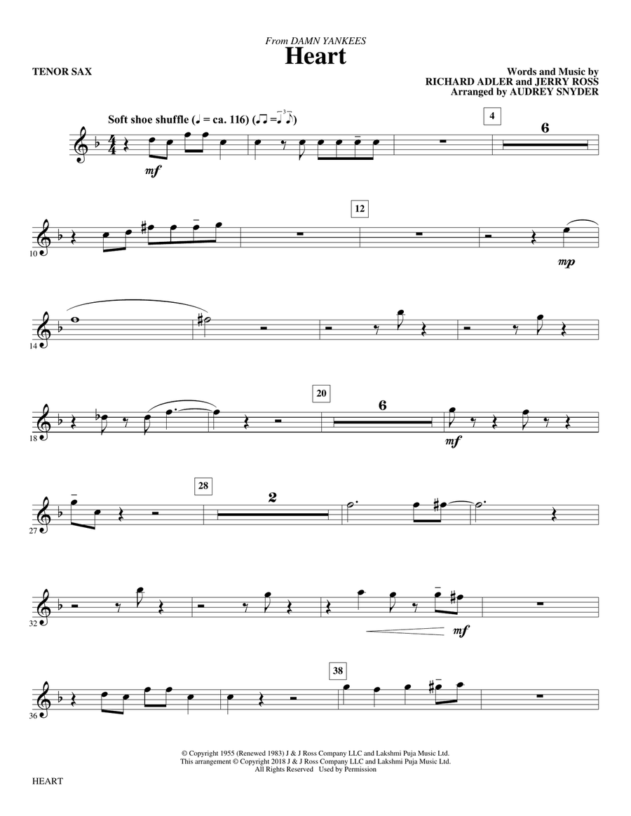 Heart - Bb Tenor Saxophone