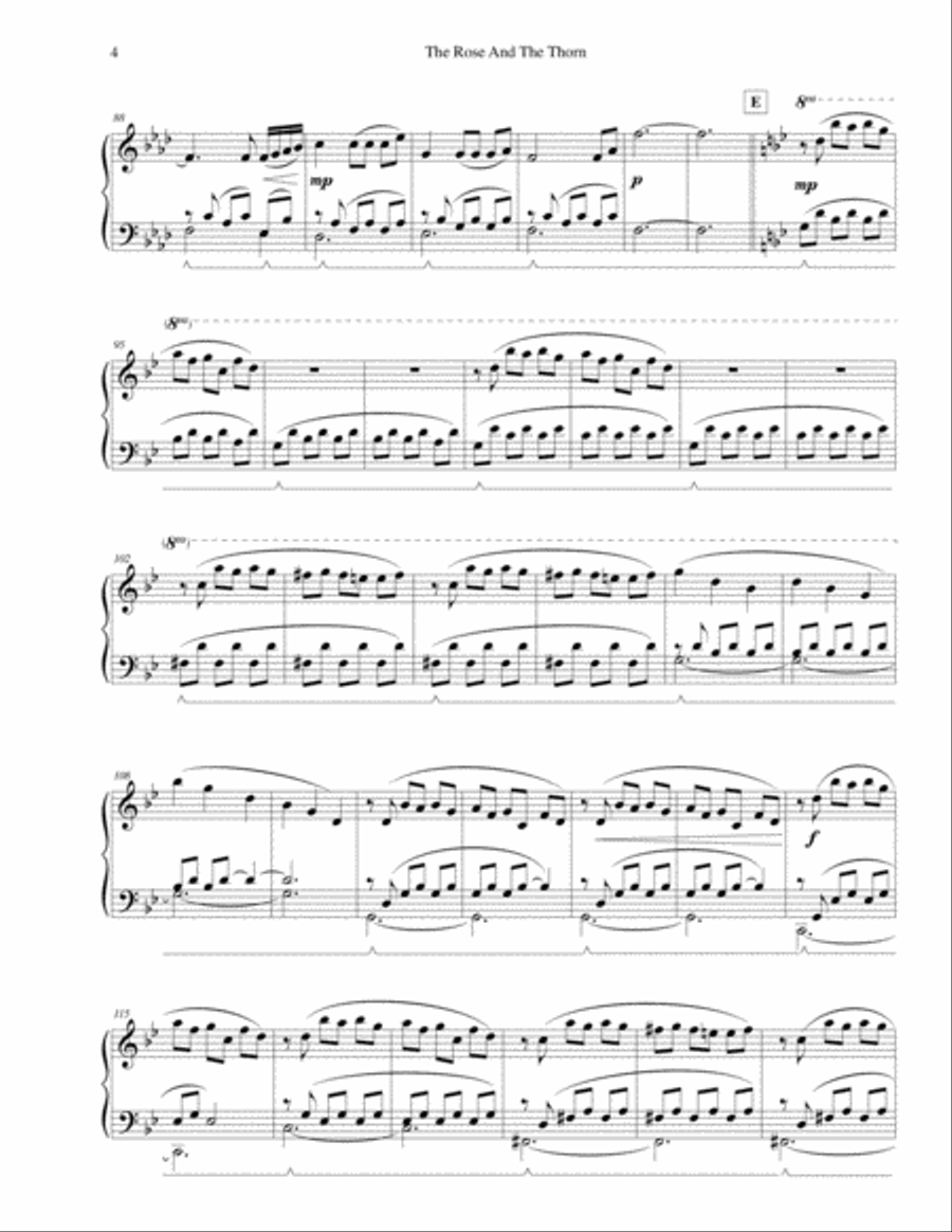 The Rose And The Thorn Piano Solo scores gallery preview page 4