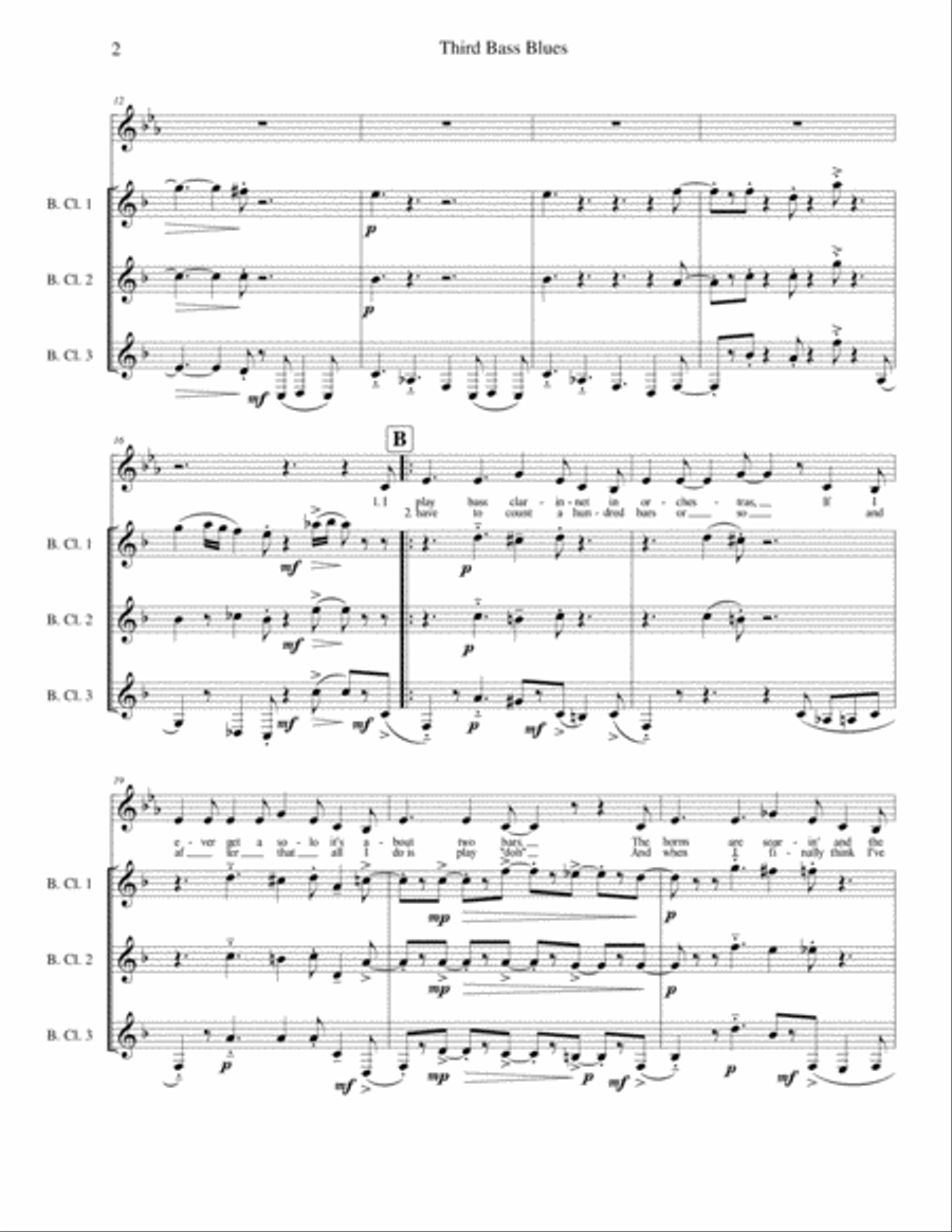 Third Bass Blues Small Ensemble scores gallery preview page 2