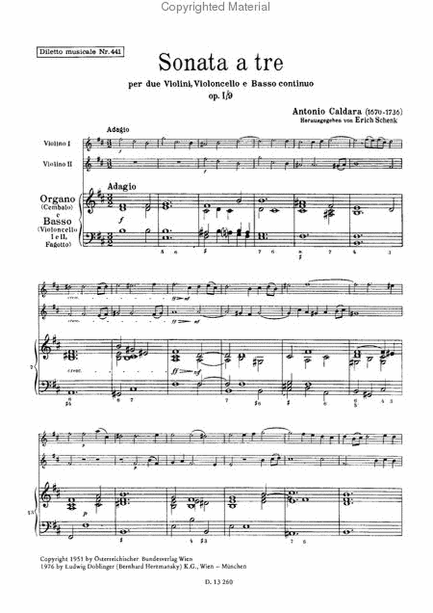 Sonata a tre h-moll op. 1 / 9