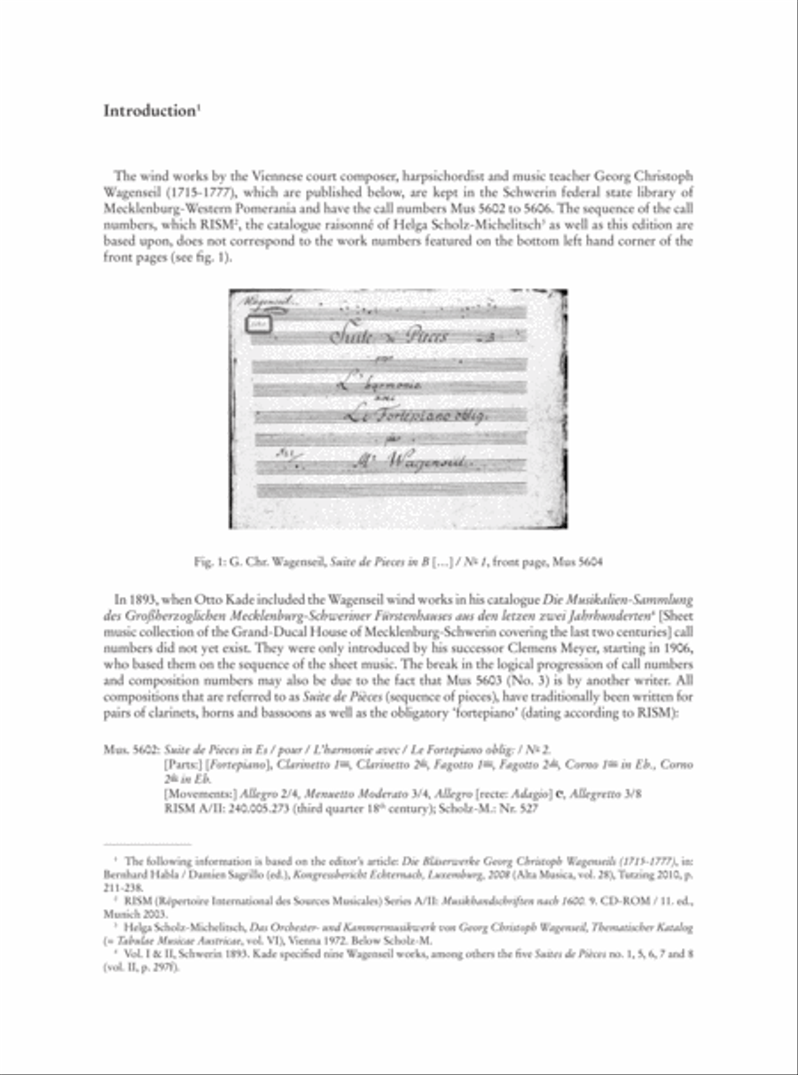 Suites de Pièces (Schwerin Ms. Mus 5602-5606) for 2 Clarinets, 2 Horns, 2 Bassoons and Piano Bassoon scores gallery preview page 4