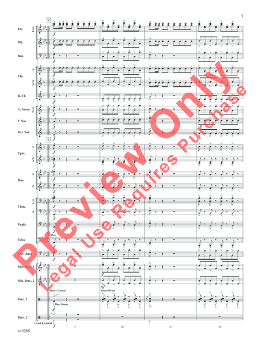 Dreams of Fireflies (On a Christmas Night) Concert Band scores gallery preview page 23