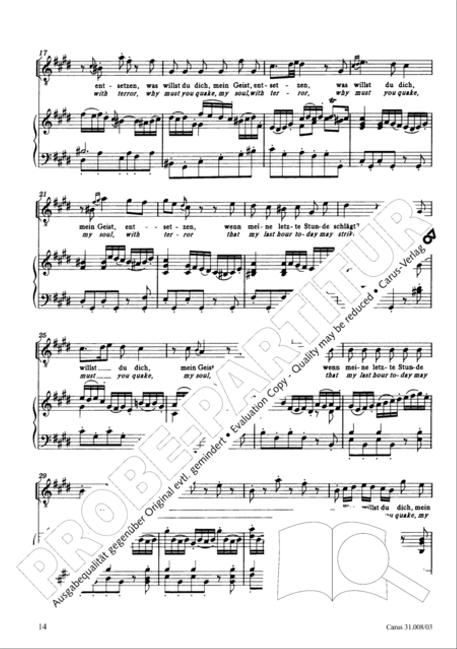 O my God, when shall I perish (Liebster Gott, wenn werd ich sterben) 4-Part scores gallery preview page 19