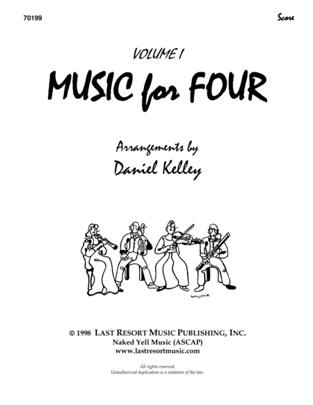 Music for Four, Volume 1 Score
