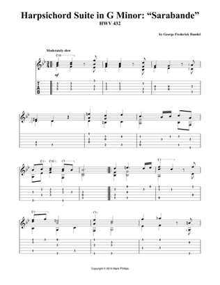 Harpsichord Suite in G Minor: “Sarabande”