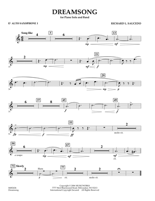 Dreamsong (Piano Feature With Band) - Eb Alto Saxophone 1