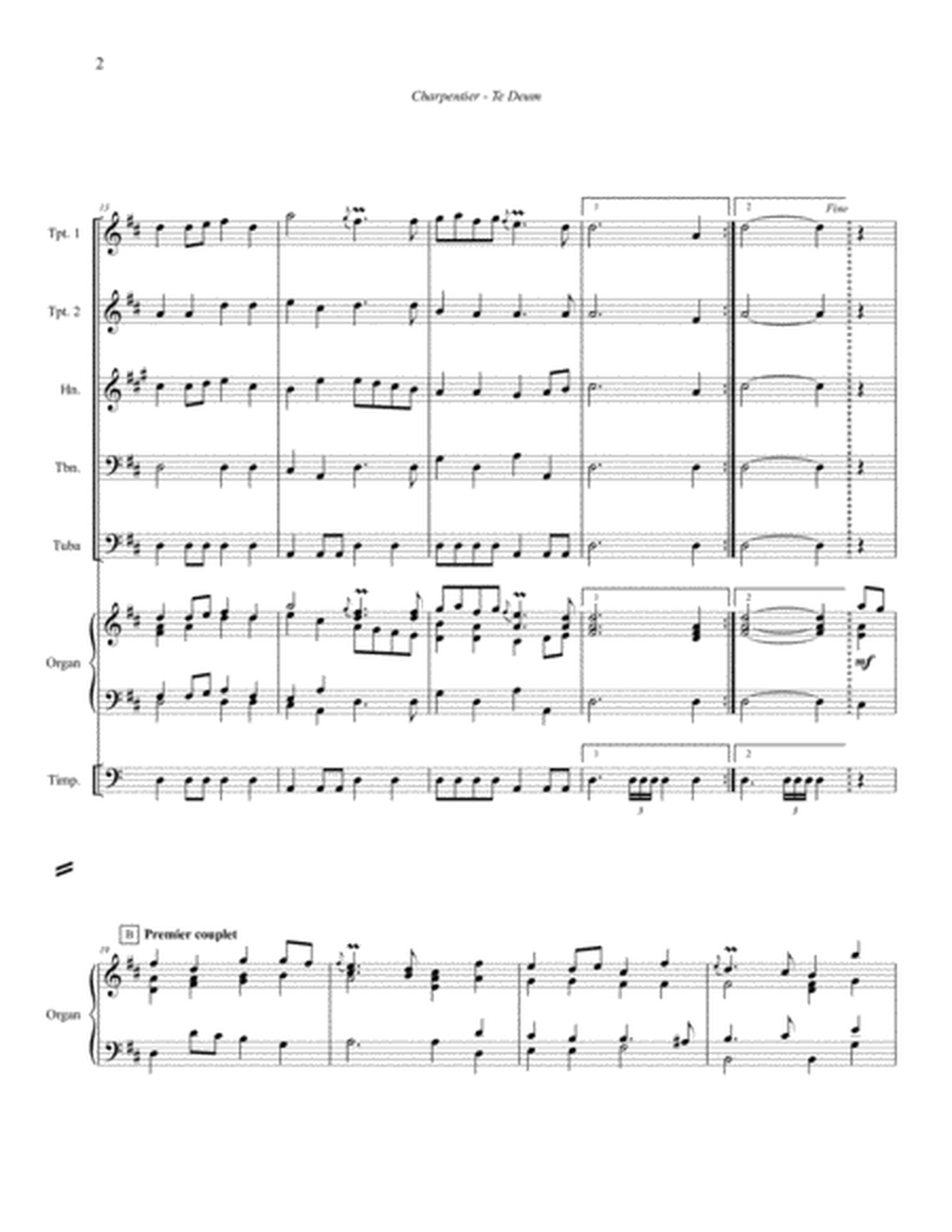 Prelude from Te Deum for Brass Quintet, Timp & Organ