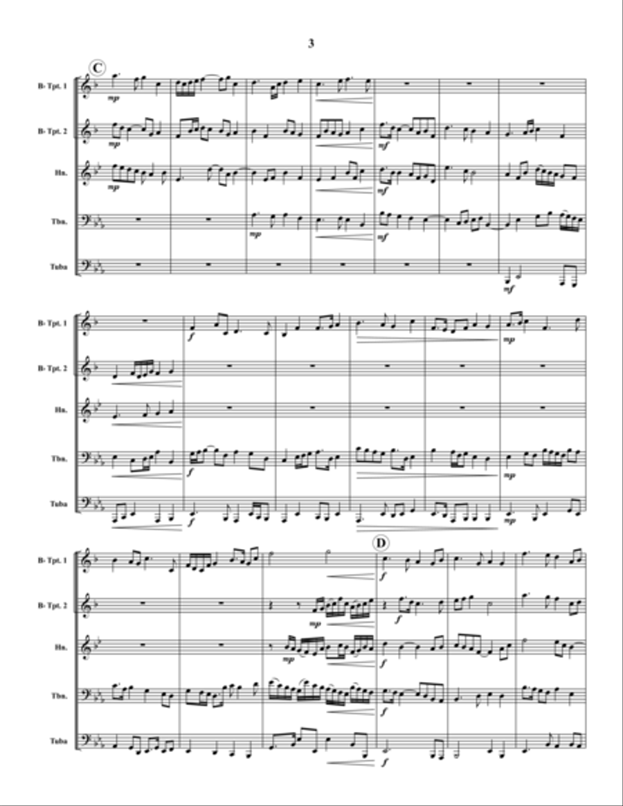 Coming Home Brass Quintet scores gallery preview page 3