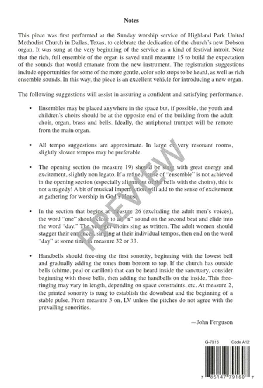 I Was Glad 4-Part scores gallery preview page 12