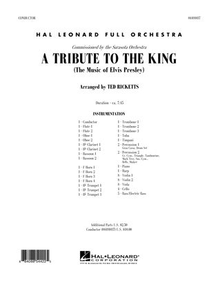 A Tribute to the King (The Music of Elvis Presley) - Conductor Score (Full Score)