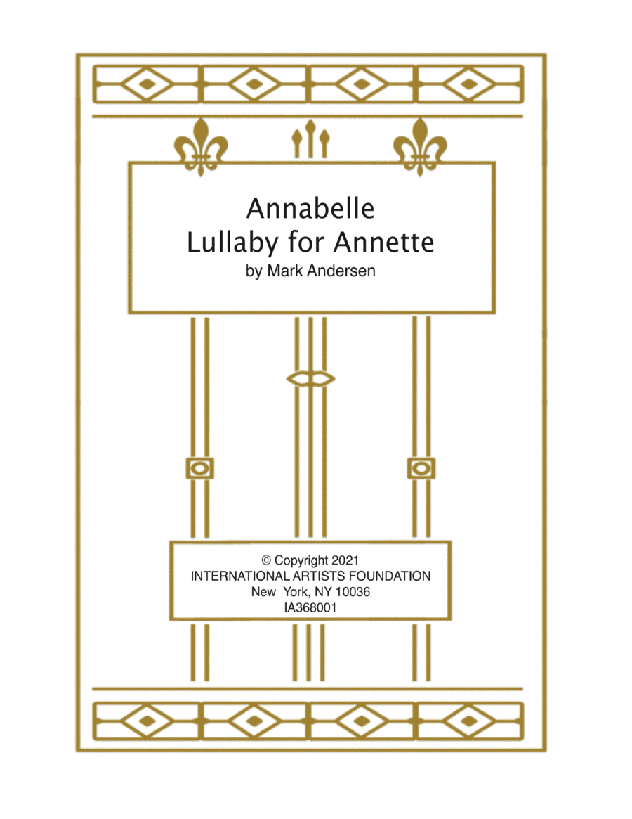 Annabelle for Harp (Lullaby for Annette) Harp scores gallery preview page 1