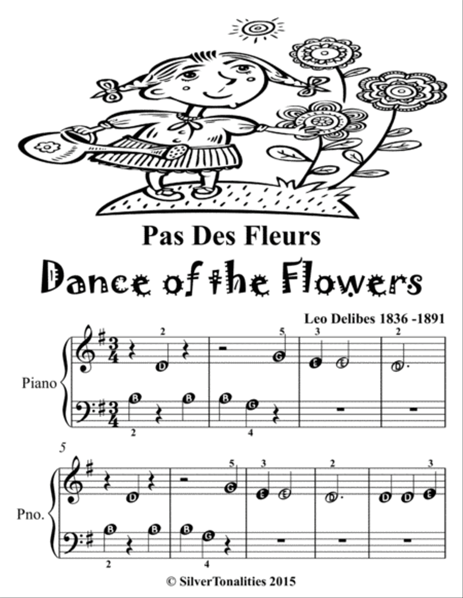 Pas des Fleurs Dance of the Flowers Beginner Piano 2nd Edition Easy Piano scores gallery preview page 2