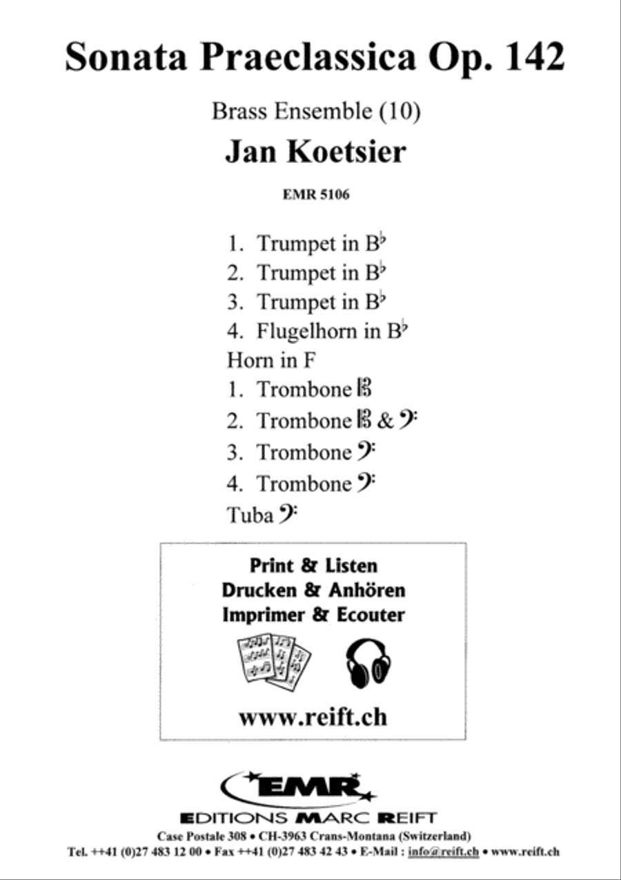 Sonata Praeclassica Sonata Praeclassica Brass Ensemble scores gallery preview page 2