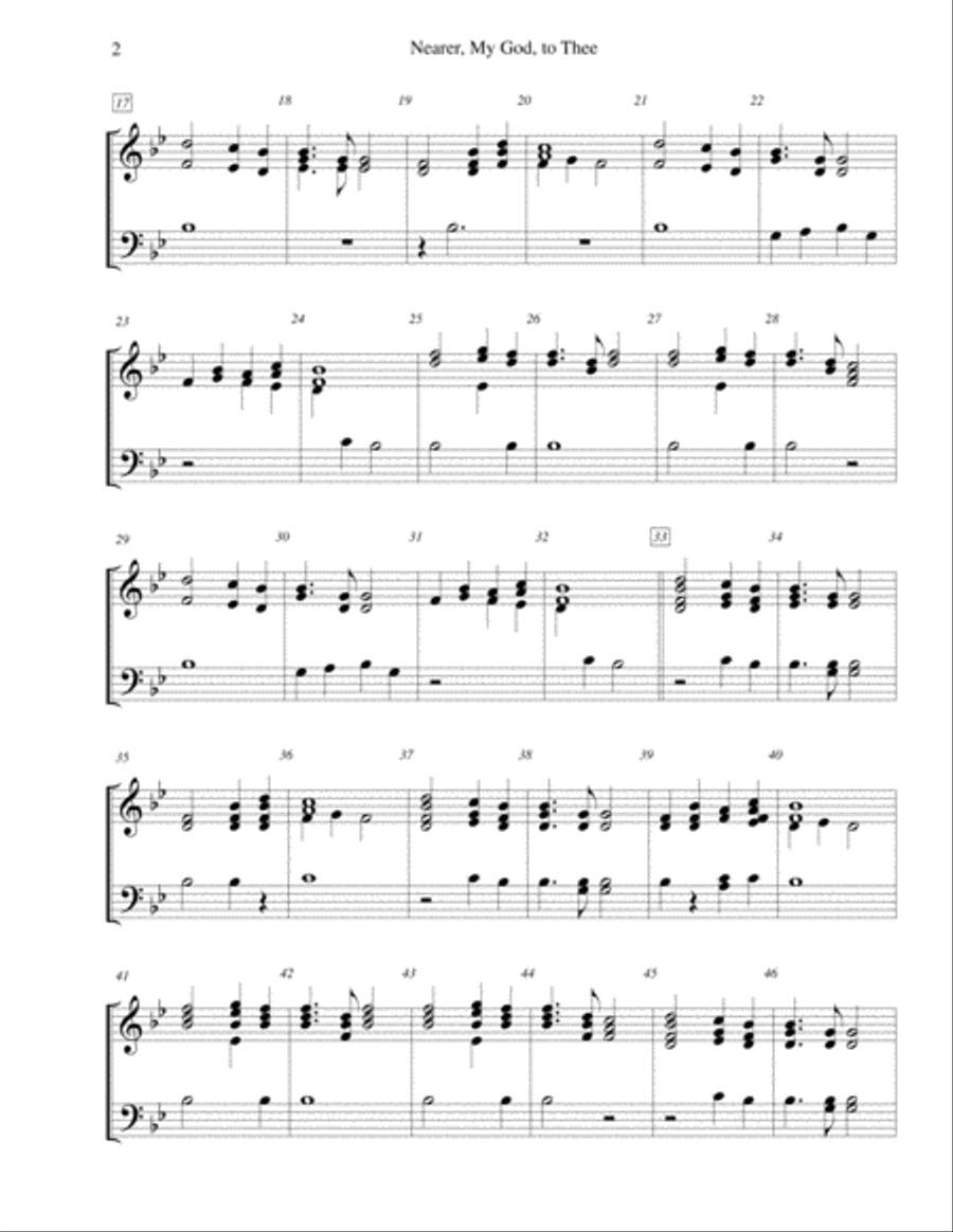 Nearer, My God, to Thee - for 2-octave handbell choir 2-Octaves scores gallery preview page 2