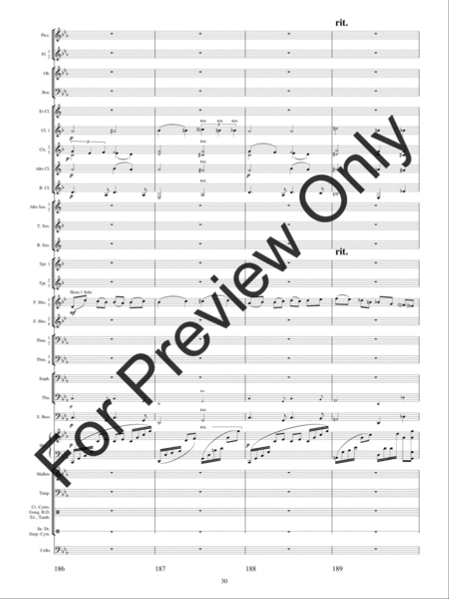 Festival Variations Concert Band scores gallery preview page 33