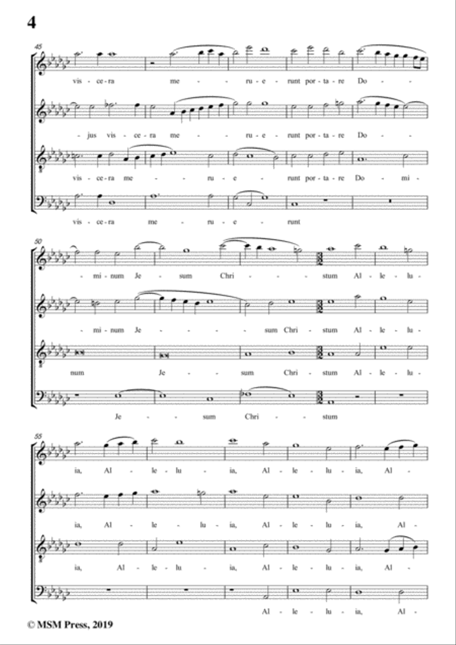 Victoria-O magnum mysterium,in e flat minor,for A cappella 4-Part scores gallery preview page 6
