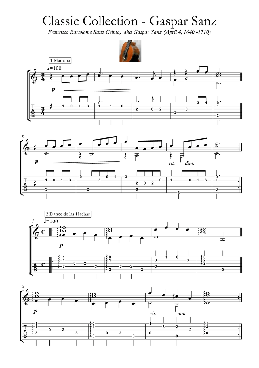 Renaissance on sale guitar music