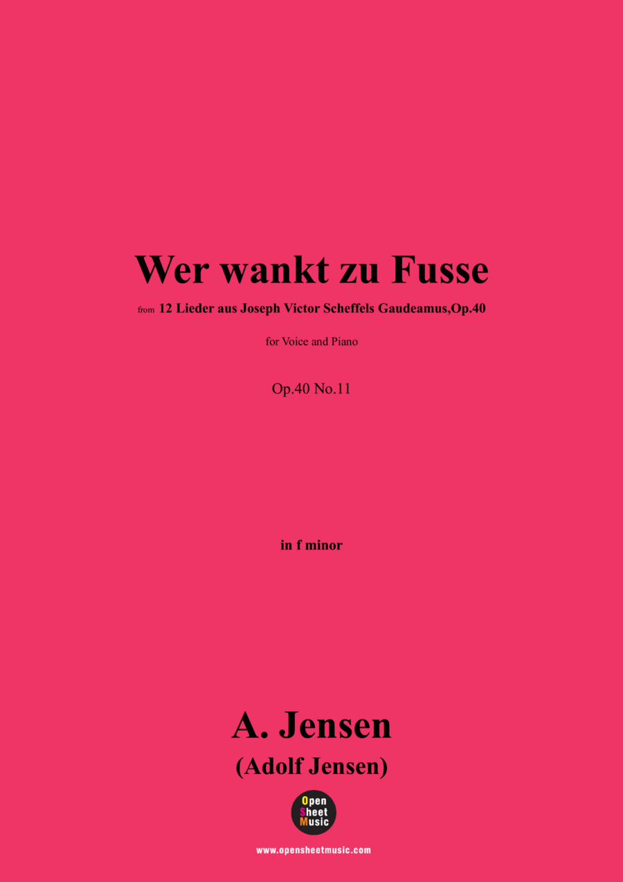 A. Jensen-Wer wankt zu Fusse,in f minor,Op.40 No.11 Voice scores gallery preview page 1