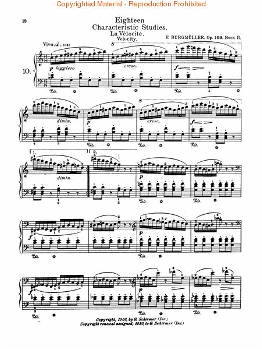 18 Characteristic Studies, Op. 109 Piano Method scores gallery preview page 4