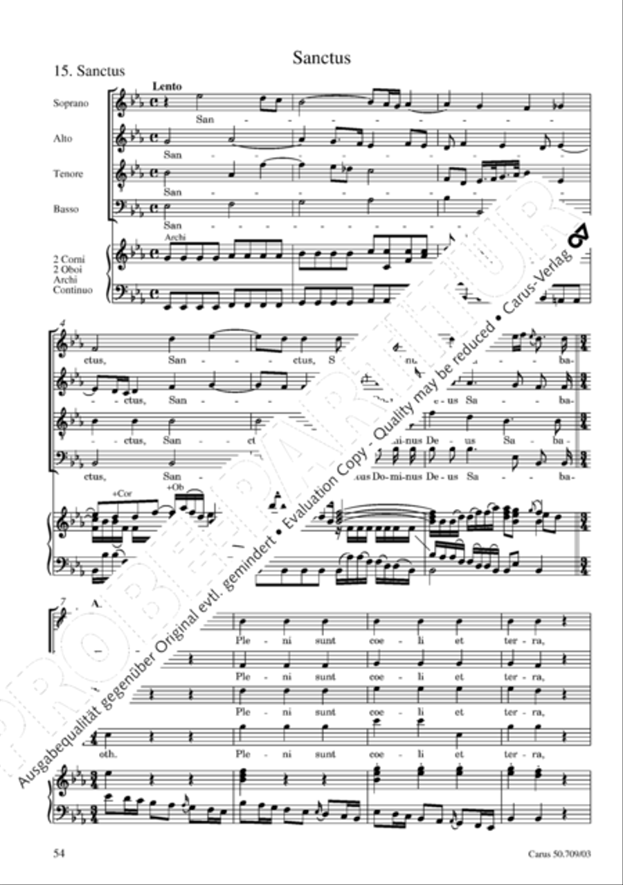 Requiem in E flat major 4-Part scores gallery preview page 55