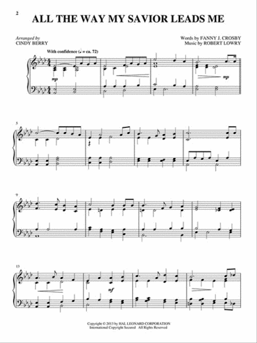 Blessed Assurance Piano Solo scores gallery preview page 3
