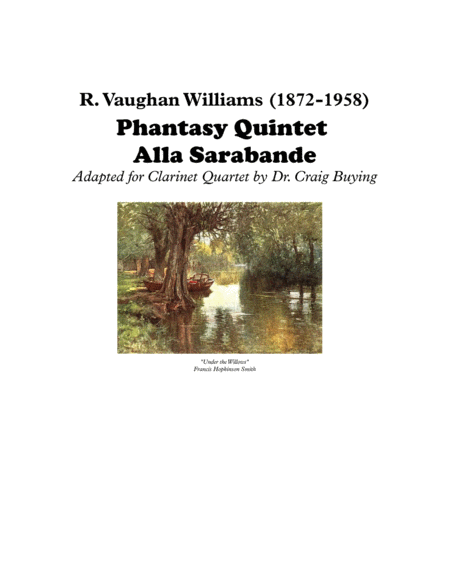 Vaughan Williams: Phantasy Quintet (adapted for 4 clarinets) image number null