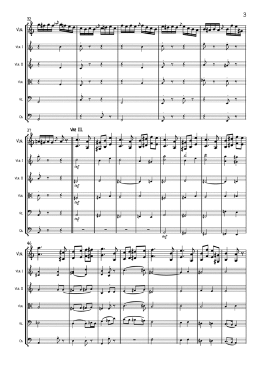 Paganini - Caprice No. 24 - orchestrated String Orchestra scores gallery preview page 3