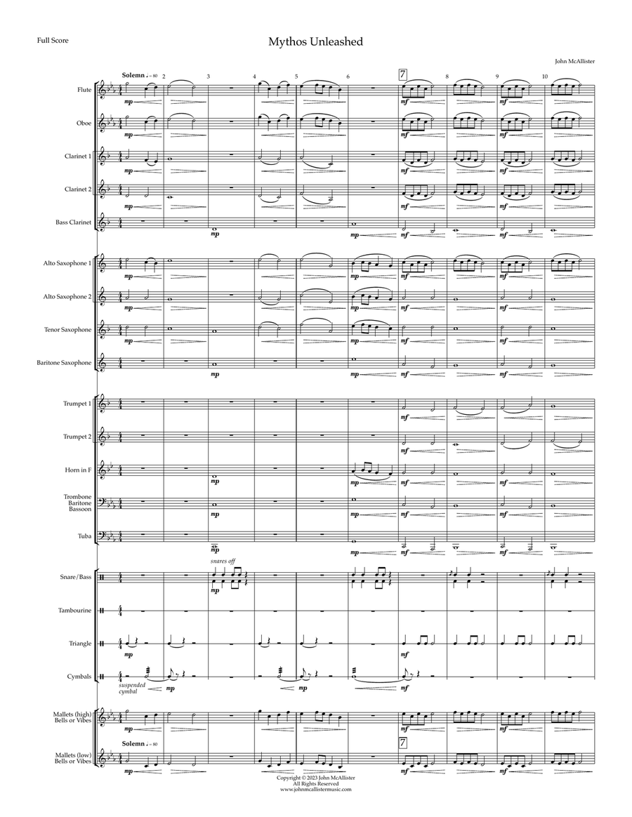 Mythos Unleashed - for young concert band Concert Band scores gallery preview page 4