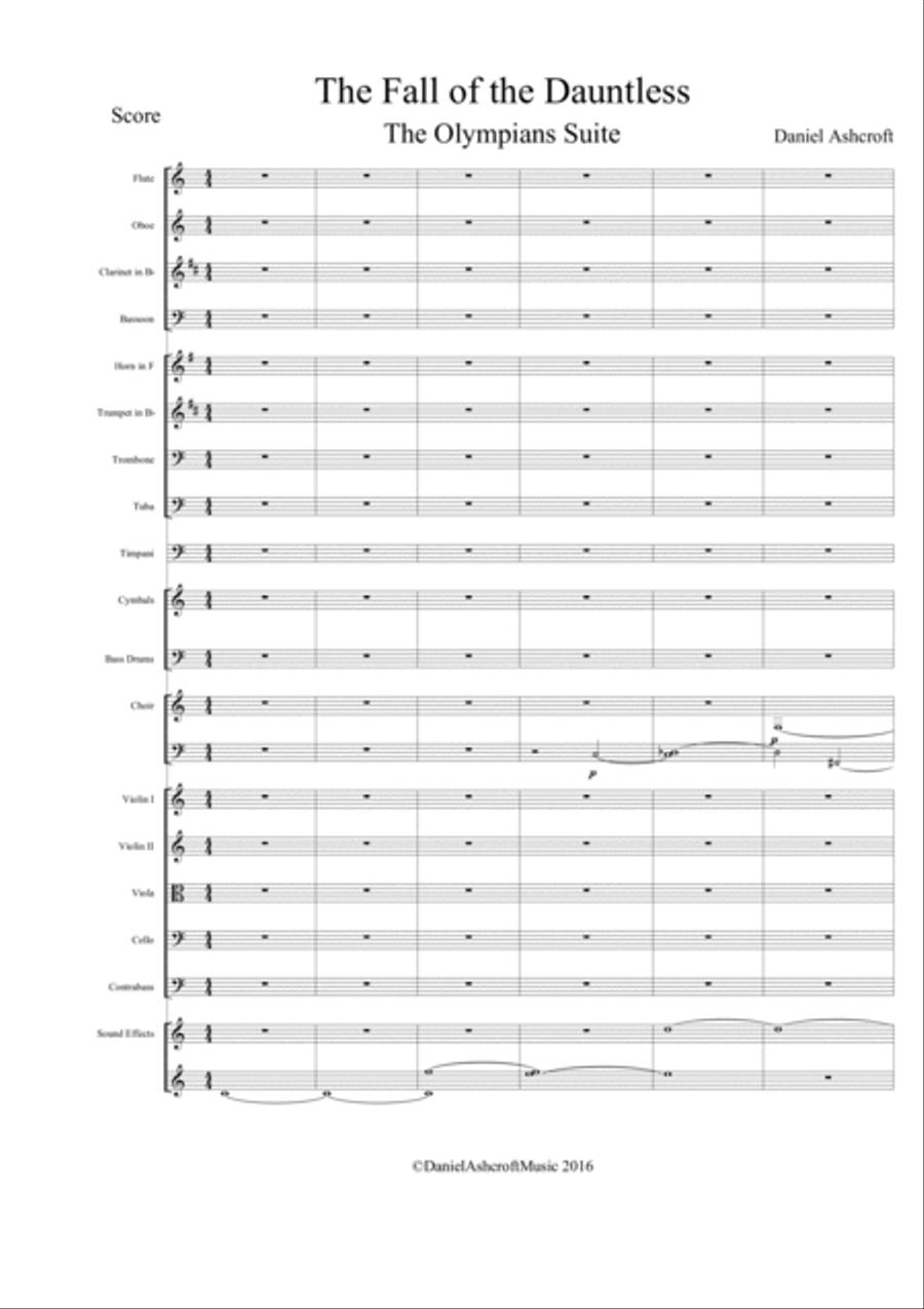 The Fall of the Dauntless - Score and Parts The Fall of the Dauntless - Score and Parts Full Orchestra scores gallery preview page 3