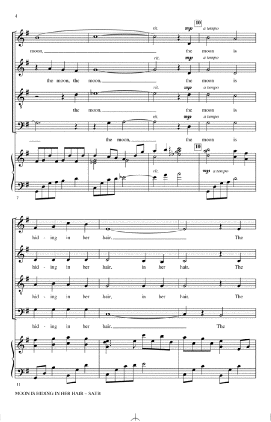 The Moon Is Hiding In Her Hair 4-Part scores gallery preview page 2