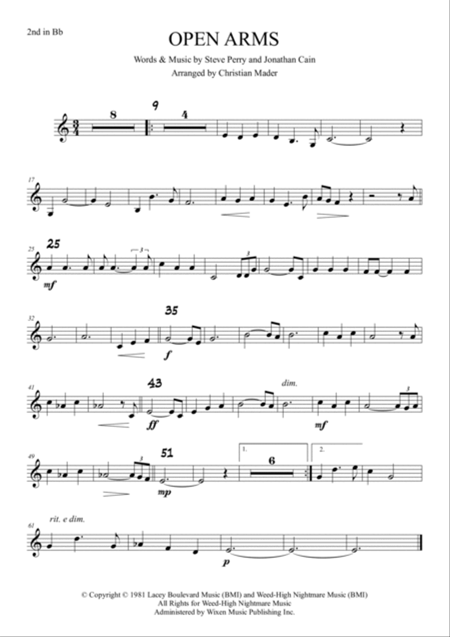 Open Arms Trombone Duet scores gallery preview page 6