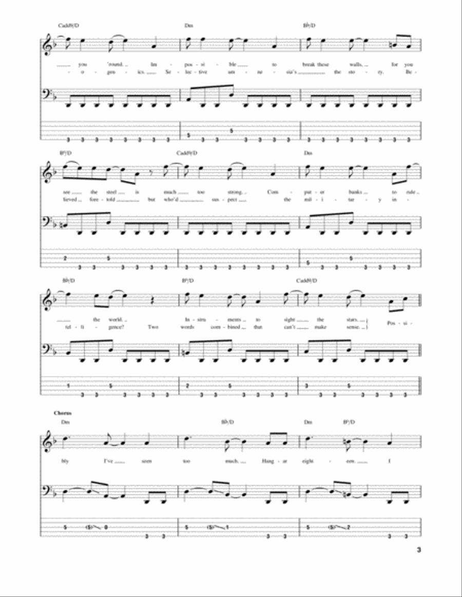 Hangar 18 Guitar Tablature scores gallery preview page 3