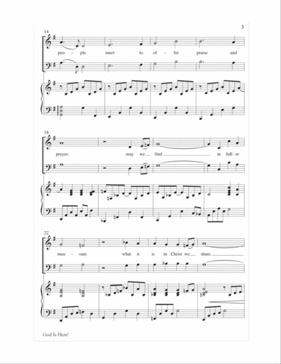 God Is Here! God Is Here! Children's Choir scores gallery preview page 3