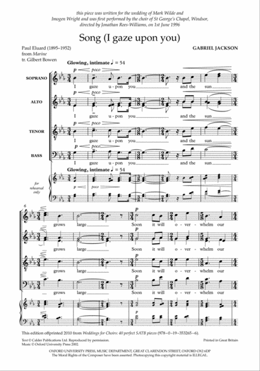 Song (I gaze upon you) Divisi scores gallery preview page 2