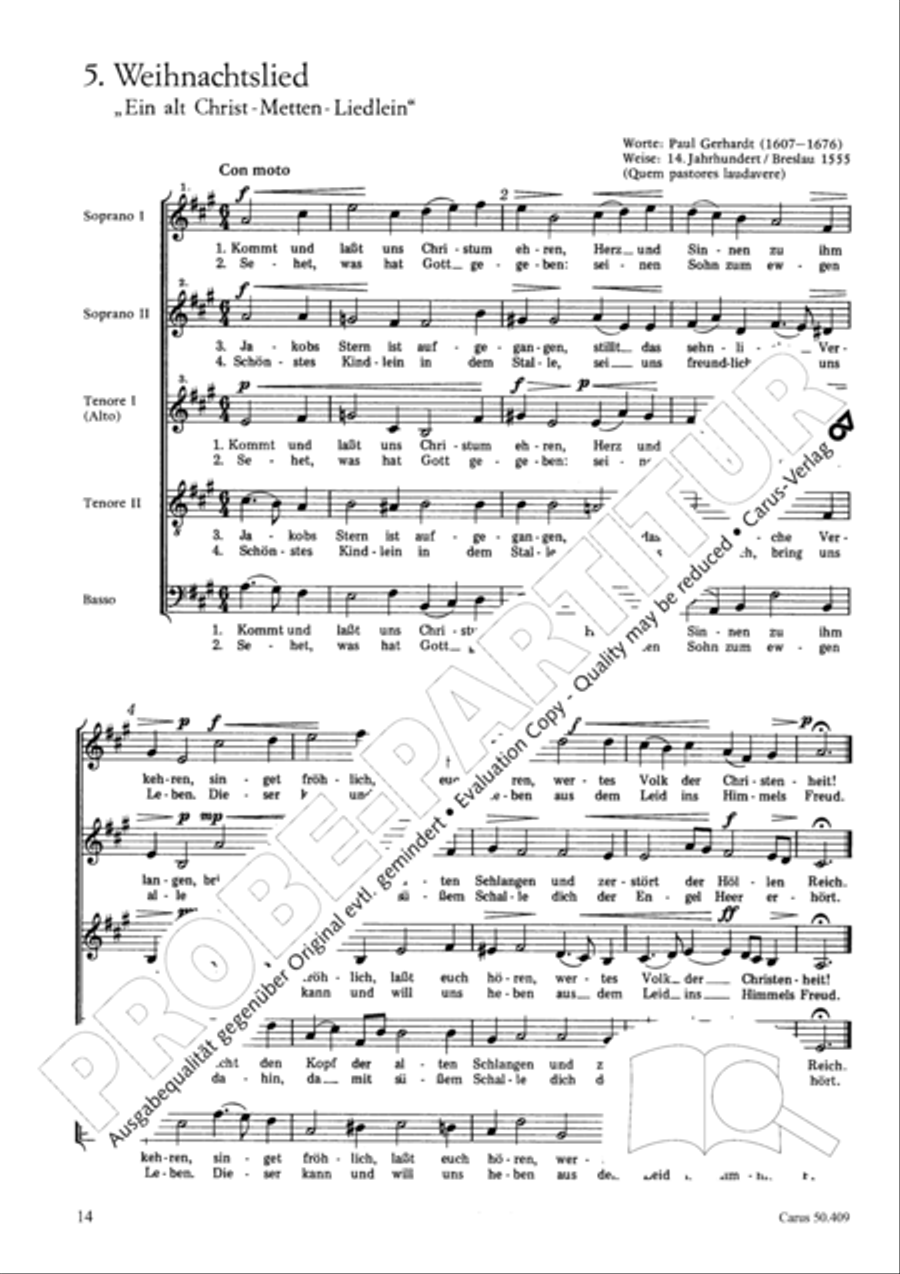 Zwolf deutsche geistliche Gesange Score scores gallery preview page 15