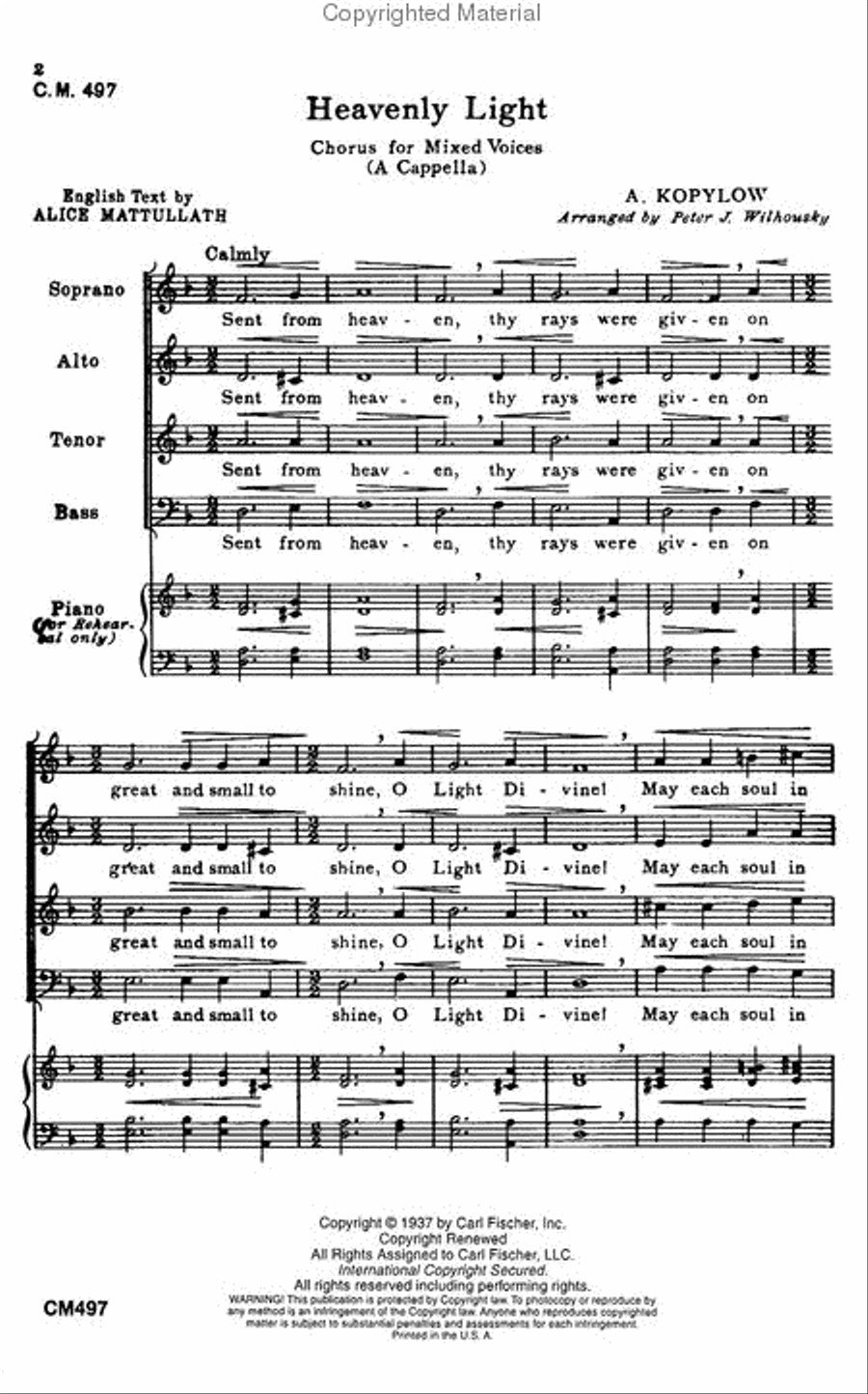 Heavenly Light Heavenly Light 4-Part scores gallery preview page 2