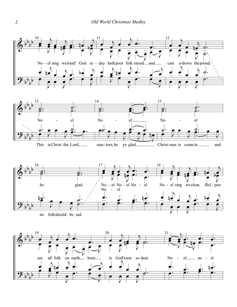 Old World Christmas Medley 4-Part scores gallery preview page 2