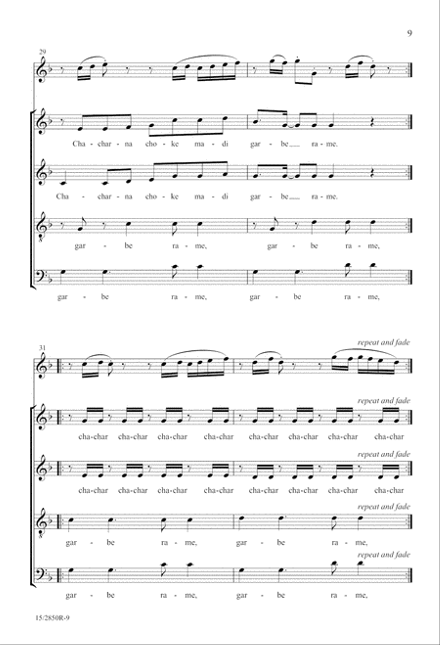 Garbe rame (Dancing With Gourds) 4-Part scores gallery preview page 10