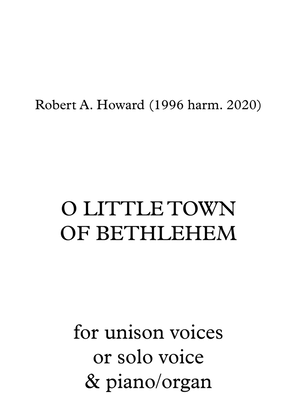 O Little Town of Bethlehem (Solo/unison version)