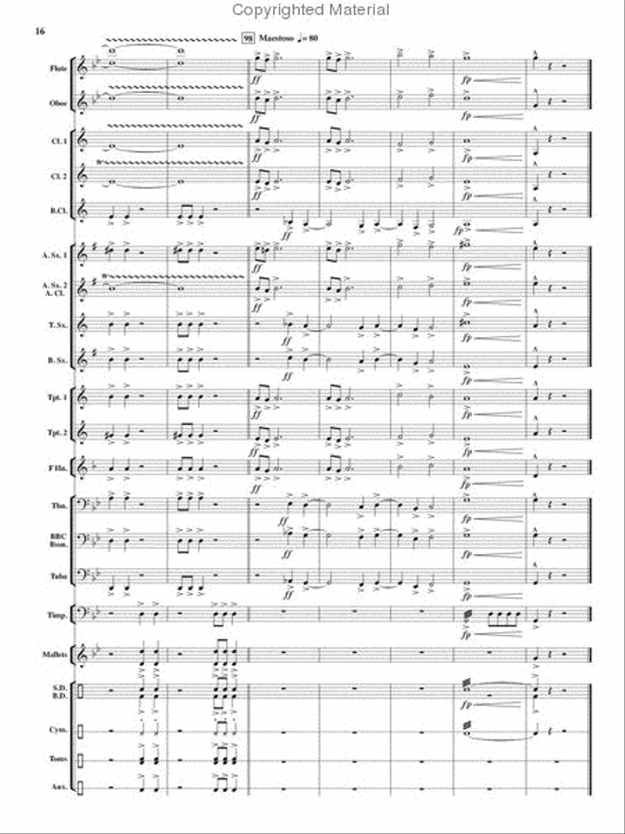 Renegade Dances Renegade Dances Concert Band scores gallery preview page 16