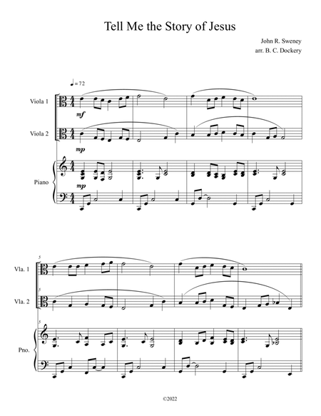Tell Me the Story of Jesus (Viola Duet with Piano Accompaniment) image number null