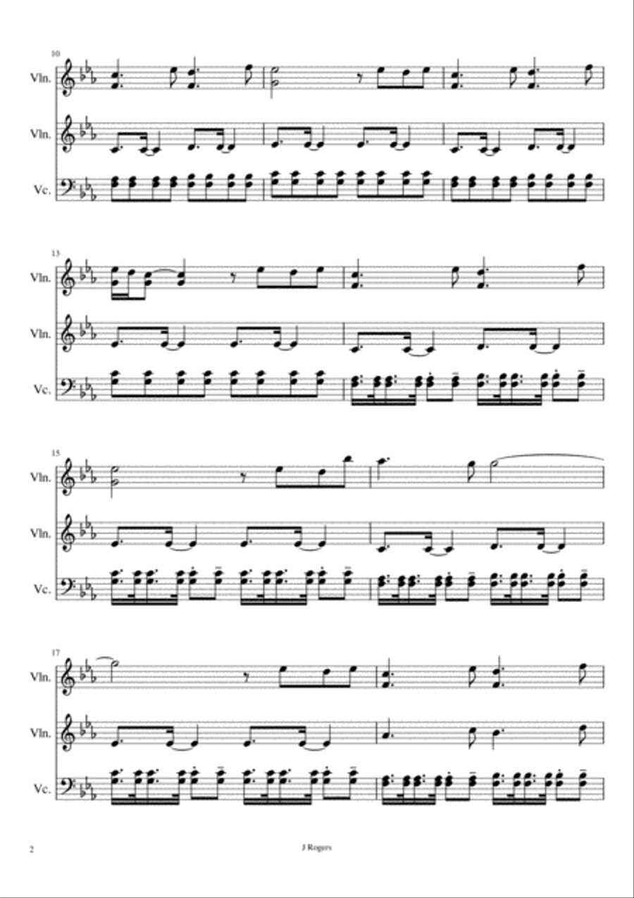 Hymn For The Weekend Hymn For The Weekend String Trio scores gallery preview page 2